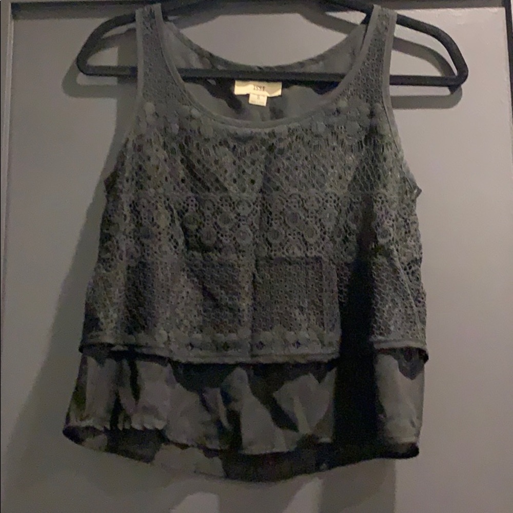 Black crochet top